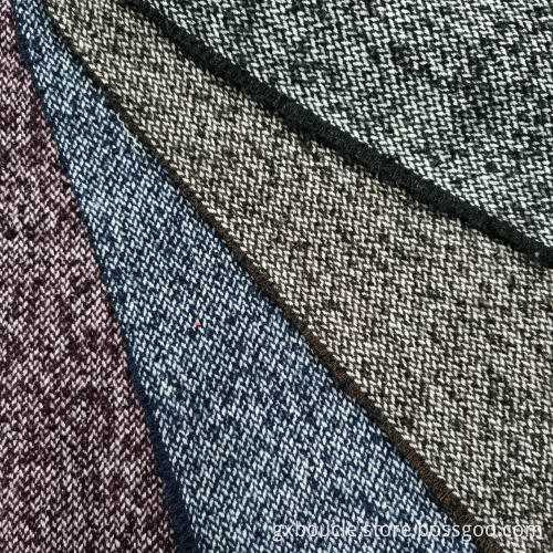 Boucle Loops Garn kleine Fischgrätenstoffe